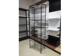 Стелаж накладний-ярусний на 6 корзин 1850х600мм. (чорний)